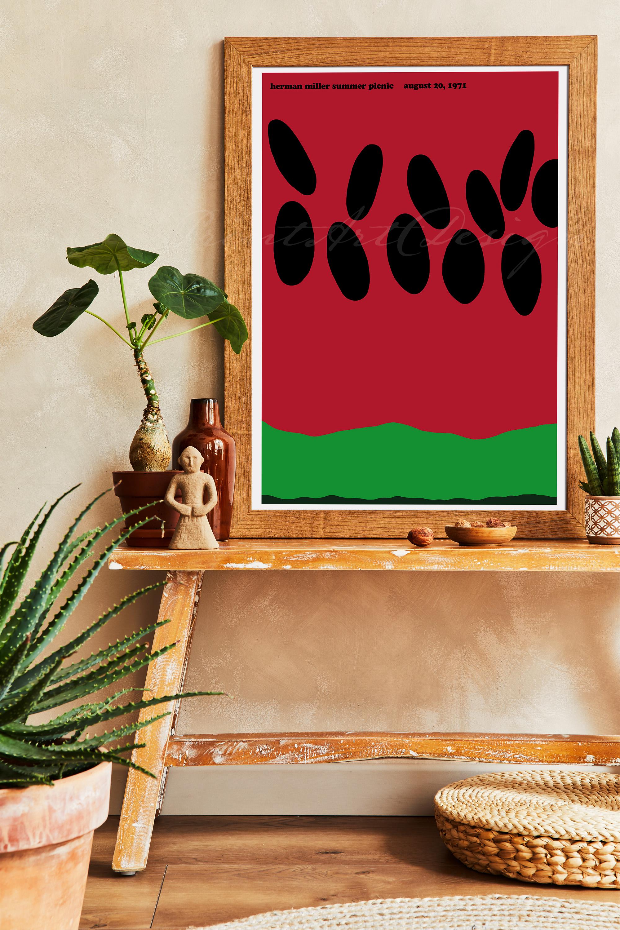 herman miller summer picnic ポスター ヴィンテージ 【公式通販】