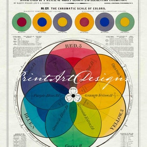 Vintage Color Chart Poster.a Comprehensive Journey Through the ...
