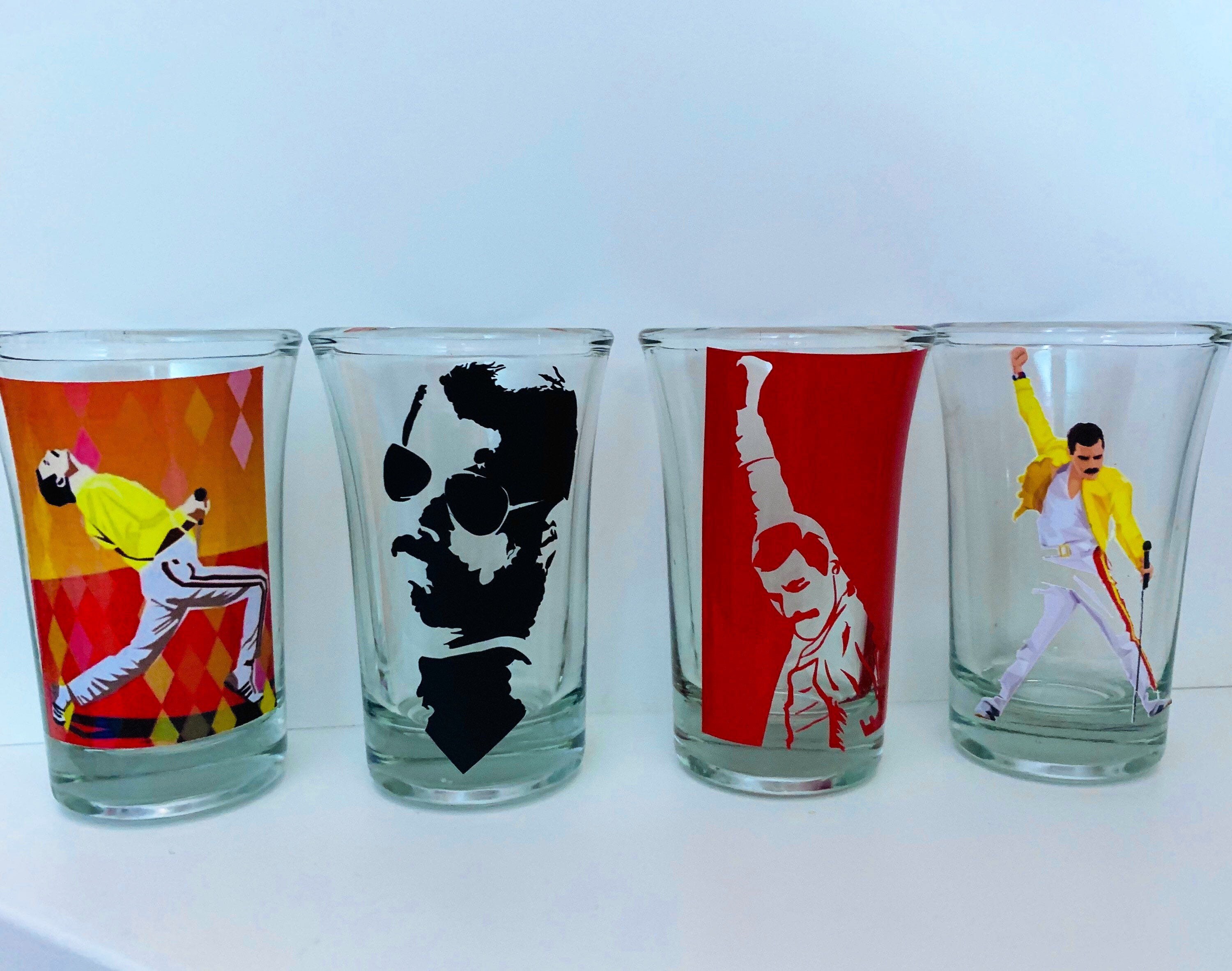 Freddie Mercury Collectible Shot Glasses set of 4 Etsy