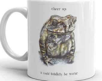 Frog Coffee Cup Frog Gift "Toadally be worse" Coffee Mug ~Frog Coffee Cup~ 11 oz or 15 oz ceramic mug~ Funny toad gift~  frog drink mug