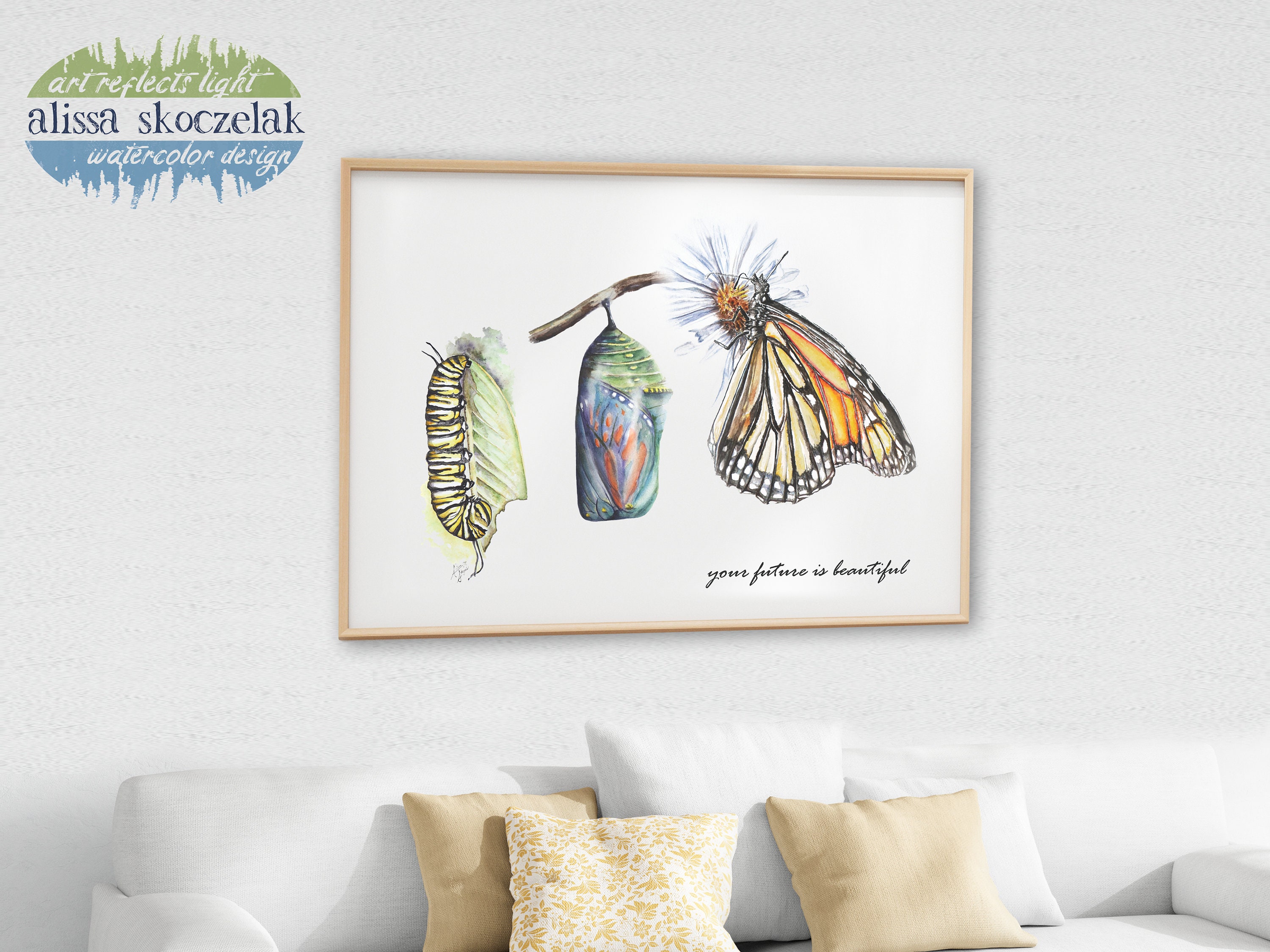 Printable Monarch Butterfly Thank You Cards 4x5.5 Inch Digital Download ...