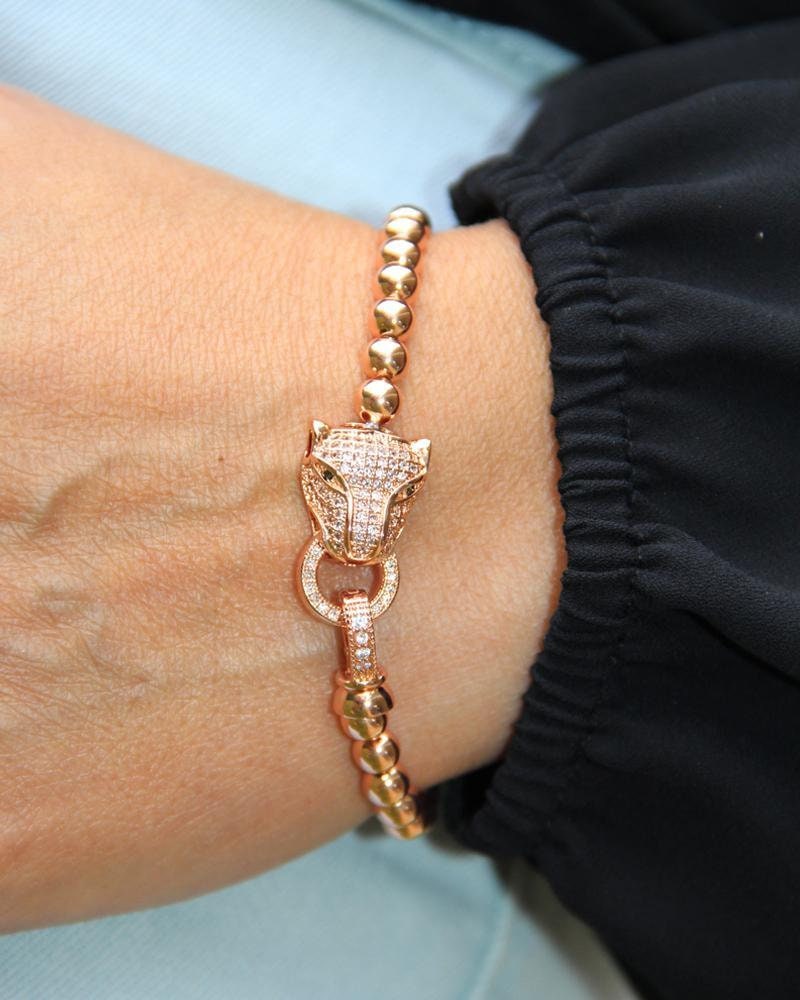 Panther Bracelet Gold Filled Panther Bracelet Rose Gold Etsy