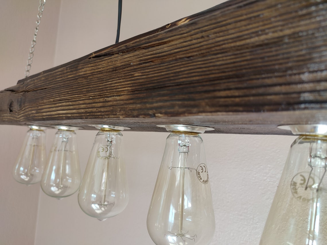 Holz Bauernhaus Kronleuchter Rustikale Beleuchtung Alte | Etsy