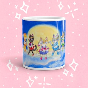 The Kitty Sailor Guardians- Anime Inspired Mug- Dishwasher Safe