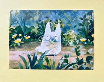 A Tiny Stroll- Anime Inspired Art Print- 5x7 and 8.5x11