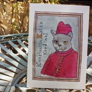 Y’s Animal Alphabet : Chat de Constantin, Cardinal - La carte postale