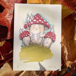Y's Singing Mushrooms - Pocztówka na święta (lipiec, Boże Narodzenie)