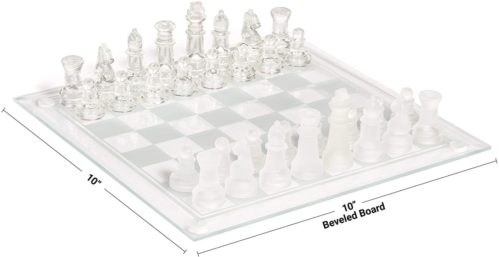 Glass Chess Set Modern Chess Set Glass Board Set With Solid Etsy