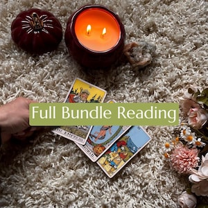 FULL BUNDLE READING - Eine tiefere psychische Tarot-Lesung, gemischt mit mehreren Orakelkarten für eine detaillierte Anleitung.