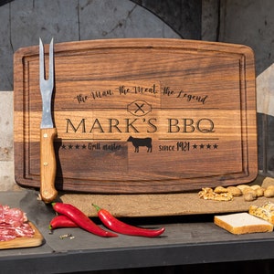 Meat Board, Personalized Bbq,  Grilling Board, Personalize Dad Gift, Bbq Cutting Board, Grilling Tools,  The Grill Father, Gift For Father,