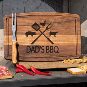 Dad Cutting Board, Grilling Tools,  Grill Accessories, Meat Cutting Board, Personalize Dad Gift, Personalize Bbq, Grilling Gifts,
