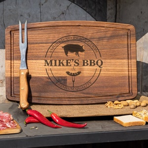 Meat Cutting Board, Bbq Carving Board,  Grill Accessories, Dad Cutting Board, Bbq Cutting Board, Personalized Bbq,  Meat Board, Bbq Dad Gift