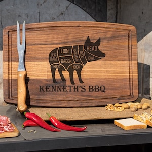 Meat Cutting Board, Dad Cutting Board, Bbq Dad Gift,  Grilling Tools,  Bbq Gift,  Personalize Bbq, The Grill Father, Grill Accessories,