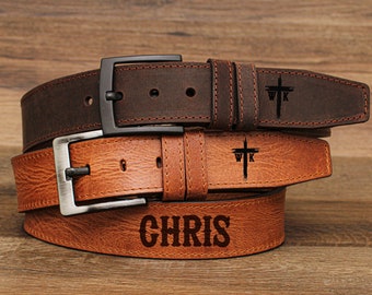Custom Belt, 3rd Anniversary Gift, Son in Law Gift, Full Grain Belt, Personalized Gift, Custom Leather Belt, Gift For Him, Anniversary Gift,