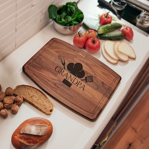 Bbq Cutting Board, Grilling Gifts, Dad Cutting Board, Grill Accessories, Bbq Carving Board,  The Grill Father, Grilling Board, Bbq Dad Gift,