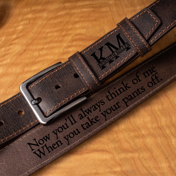 Personalized Accessories For Men, Leather Wedding Anniversary Gift, Engrave Belt, Leather Anniversary Gift For Husband, 3rd Anniversary Gift