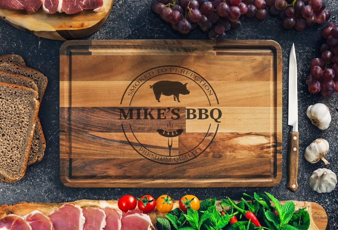 Custom Cutting Board, Bbq Cutting Board, Bbq Dad Gift, Meat Cutting