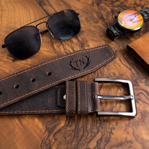 Custom Leather Belt, Father&#39;s Day Gift, Mens Leather Belt, 3rd Anniversary Gift, Gift For Him, Birthday Gift, Custom Belt, Personalized