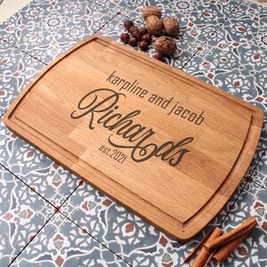 Anniversary Gift, Gift For Family, Engagement Gift, Gift For Couple, Engraved Wood Board, Custom Gift, Walnut Cutting Board, Personalized