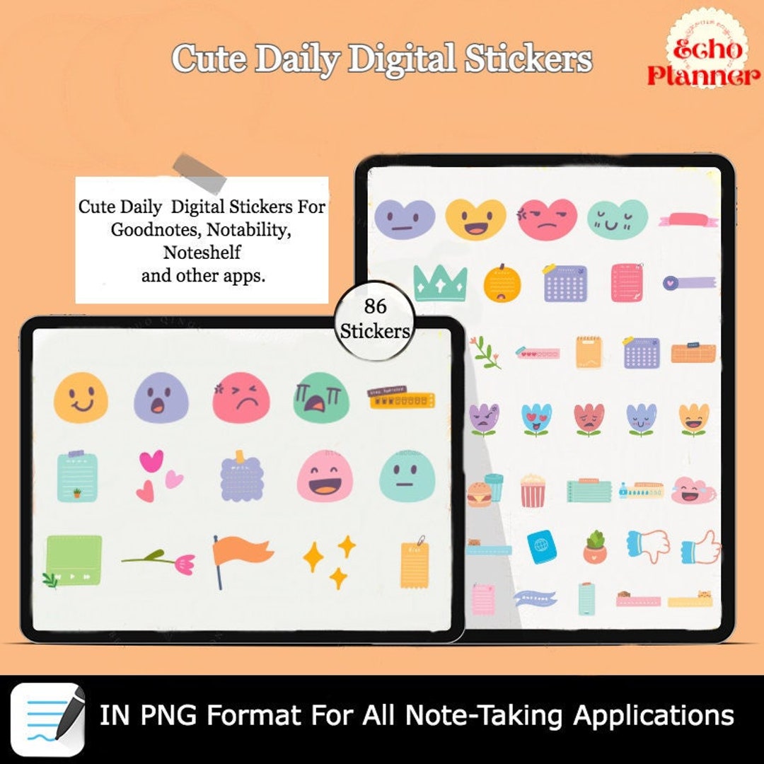 Life Style Sticker Cute Daily Life Style Digital Stickers | Mood Digital Stickers | Emoji ...