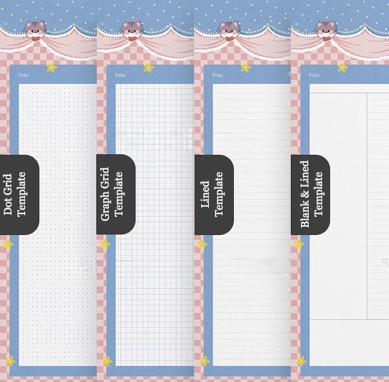 Cute Colourful Digital Note Taking Templates | Study PDF Note Templates ...