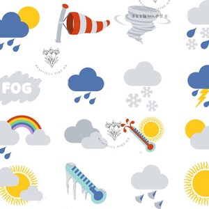 Cute Goodnotes Weather Stickers for Ipad, Png Format, Digital Planner ...