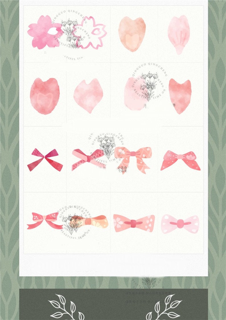 Pink Floral Digital Sticker Book: 144 PNG Stickers for Goodnotes - Etsy