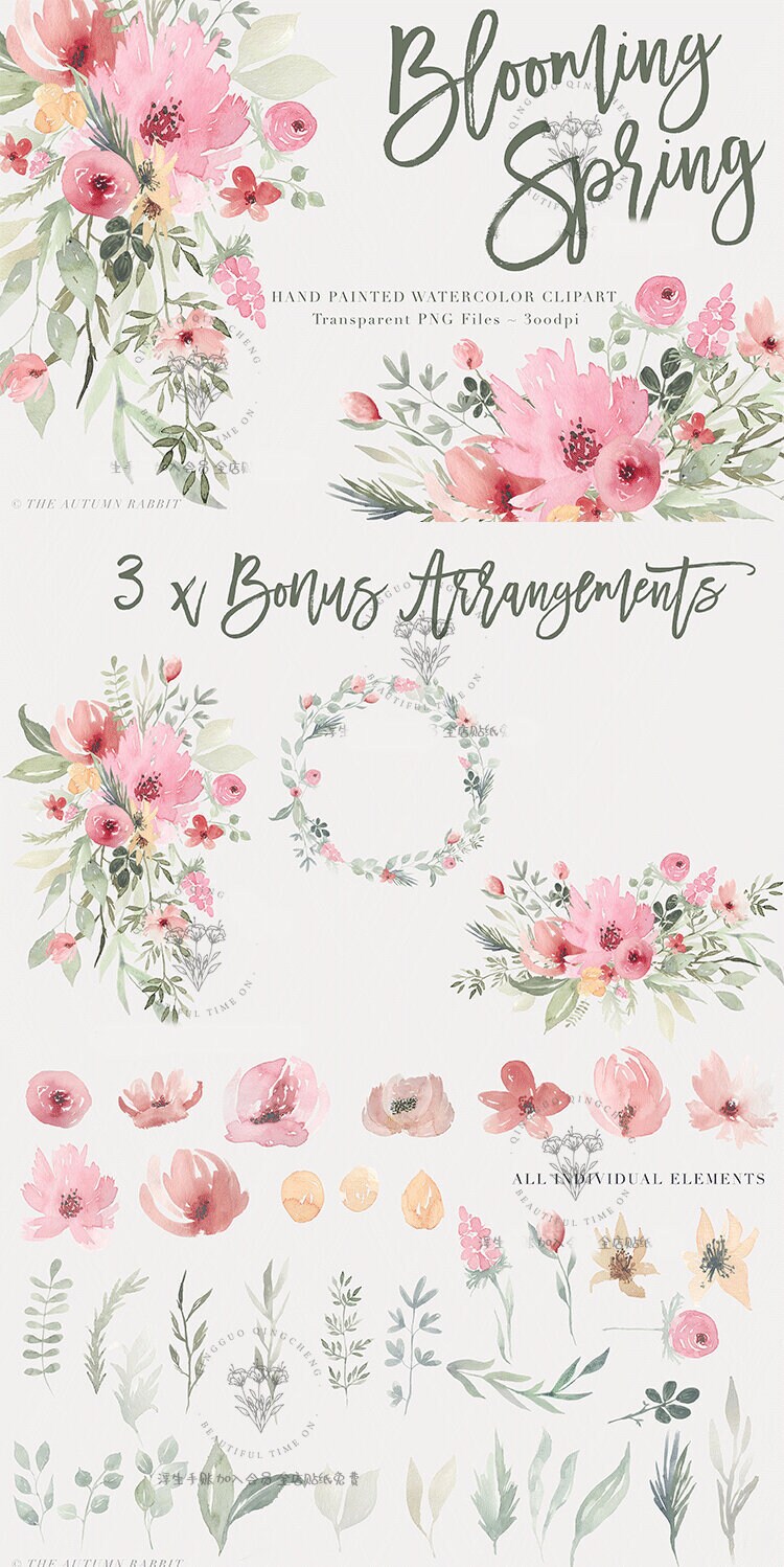 Floral Digital Sticker Book: 196 PNG Stickers for Goodnotes ...