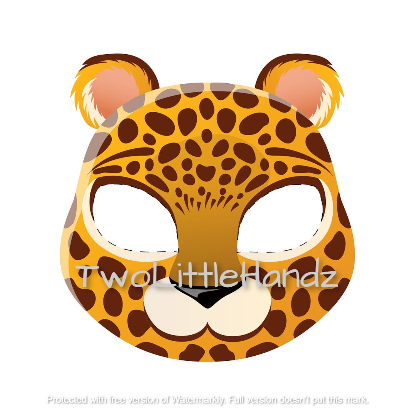 Leopard Printable Mask Animal Masks for Kids Party Printable Coloring ...
