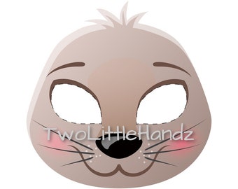 Seal Printable Mask | Animal Masks For Kids | Party Printable | Coloring Page Digital Download | Kids Craft Printable