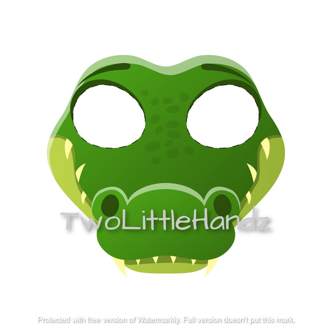 Máscara imprimible de cocodrilo / Máscaras de animales para - Etsy España