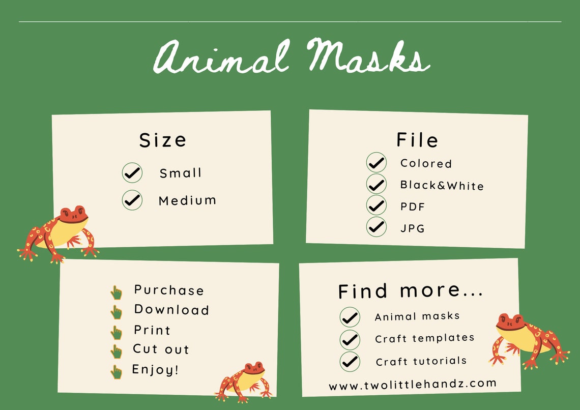 Panda Printable Mask Animal Masks for Kids Party Printable - Etsy