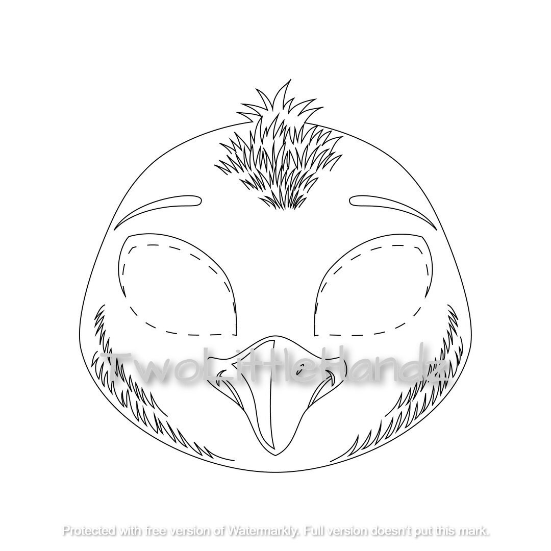 Chick Printable Mask Animal Masks for Kids Party Printable - Etsy