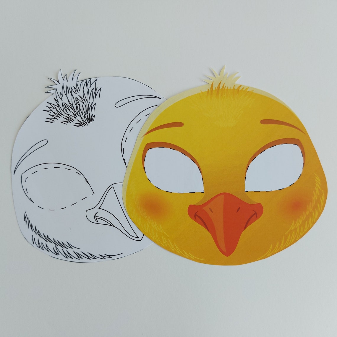 Chick Printable Mask / Animal Masks for Kids / Party Printable | Etsy