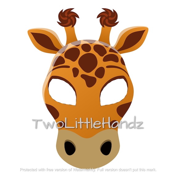Giraffe Printable Mask Animal Masks for Kids Party Printable