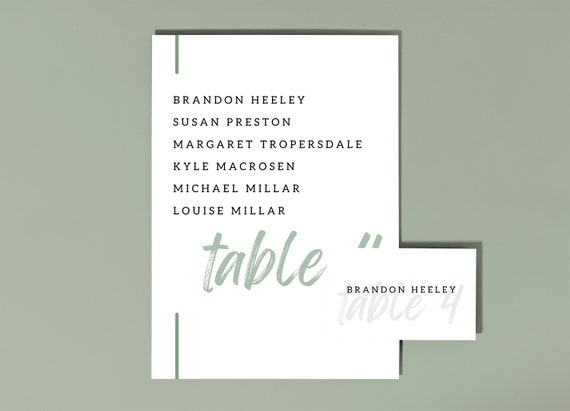 Printable Wedding Name Cards Wedding Place Cards Table - Etsy