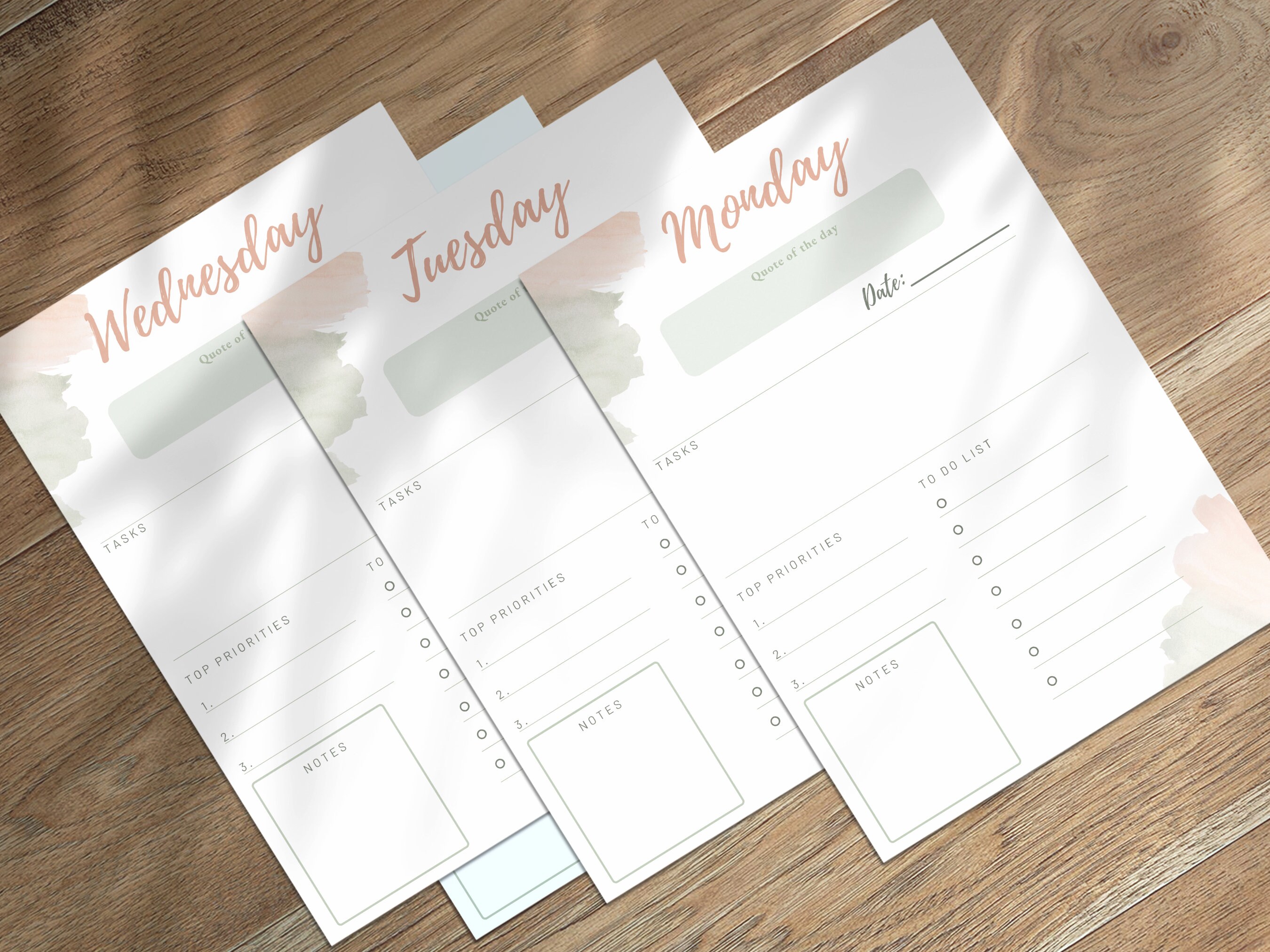 Undated Weekly Planner A4 | Printable Daily Task List (PDF) - Etsy