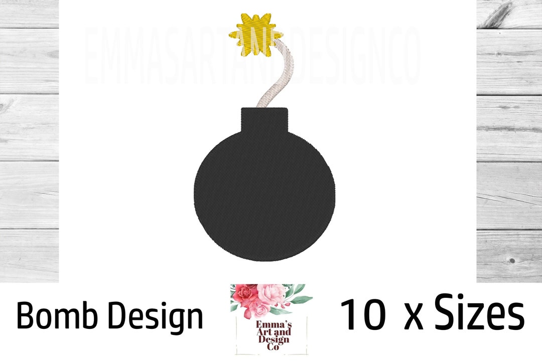 Bomb Machine Embroidery Design, Bomb Embroidery Designs, Embroidery ...