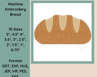 Motif de broderie machine Pain, Boulangerie, Pain de mie, Cuisine, Pâtisserie, Église, Nourriture