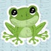 Frog Stickers, Printable Frog Sticker, Download Frog Sticker, Water ...