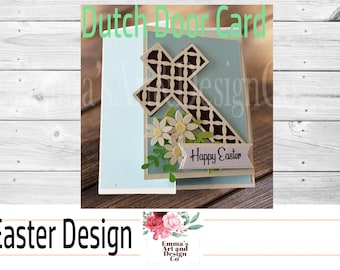 Happy Easter SVG Card Template, Easter File For Cricut, Happy Easter SVG Template, Religious Cut File, SVG Easter, Religious Easter Cross