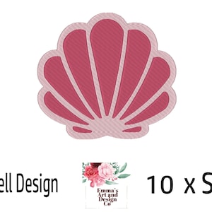 Shell Machine Embroidery Design, Cute Shell Embroidery Designs, Shell Embroidery Pattern, Embroidery Files, Cute Oyster Shell File, 10 Sizes