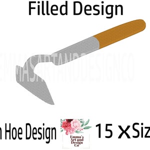Machine Embroidery Design, Embroidery Designs, Embroidery, Embroidery Pattern, Embroidery Files, Garden Hoe Design, Garden Hoe Pattern, Tool