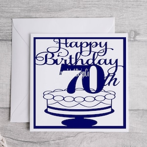 Happy Birthday Card SVG, Happy 70th Birthday svg, Happy Birthday svg Birthday Card svg, Birthday Cut File, Instant Download, ClipartSvg