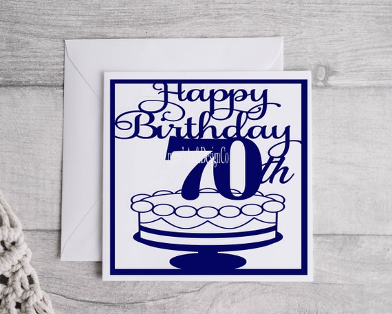 Grandad 70th Birthday Blue Balloon Card, Personalised Grandad Is 70 Card, Seventy Years Old, Seventieth Birthday Card, Grandpa, Gramps, Pops