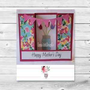 File Svg di compleanno, File di taglio Svg 3D, Carta Svg mamma, File SVG mamma per Cricut, Carta Svg a strati 3D per la festa della mamma, Modello di carta, Svg, Fiore Svg