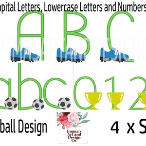 Diseño de bordado de máquina de fútbol, diseño de letras de bota de fútbol, bordado de máquina Footie, bordado de fútbol, alfabeto de diseño de pelota de fútbol
