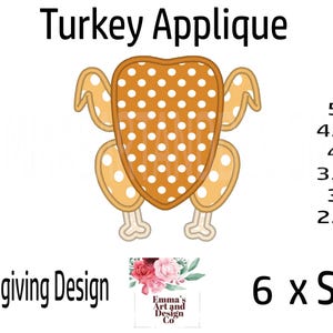 Thanksgiving Turkey Embroidery Designs, Turkey Embroidery File, Machine Embroidery, Christmas Turkey Embroidery, Bird Embroidery, 6 x Sizes