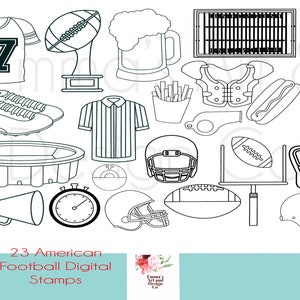 American Football Digital Stamps, Football PNG  Clipart, American Football Clipart Image’s, Digital Clipart, American Football Graphics
