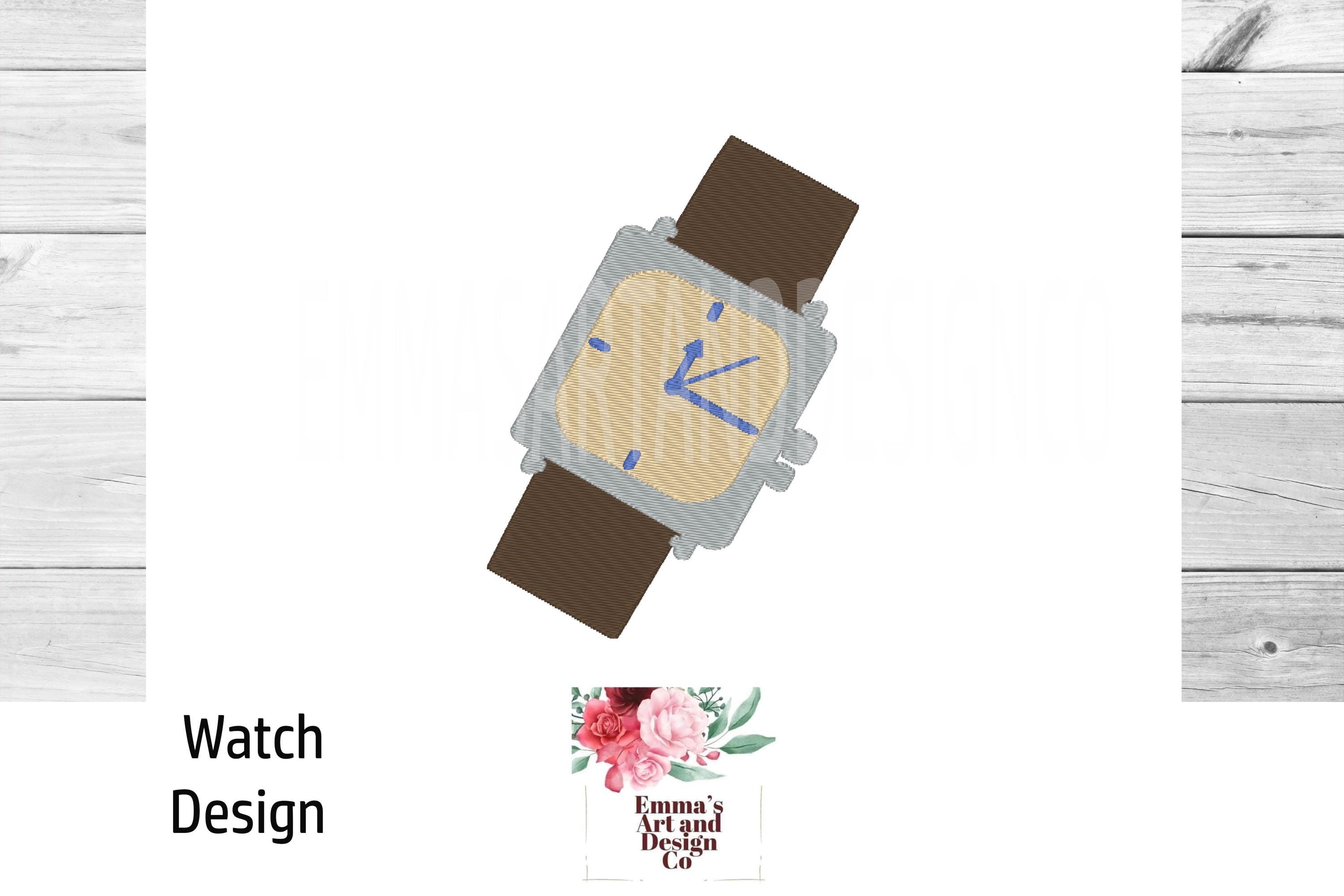 Watch Embroidery Design, Watch Pattern, Machine Embroidery Design ...